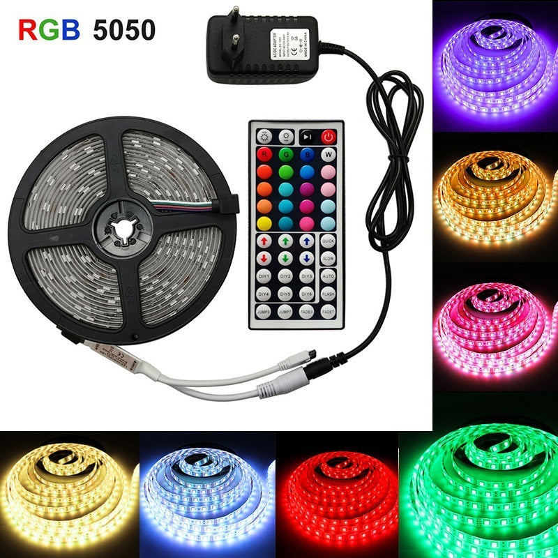 RGB LED Strip Light 5050 - Waterproof, Multicolor, 10m & 5m Rolls, for Indoor/Outdoor Use