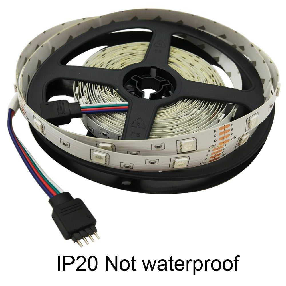 RGB LED Strip Light 5050 - Waterproof, Multicolor, 10m & 5m Rolls, for Indoor/Outdoor Use