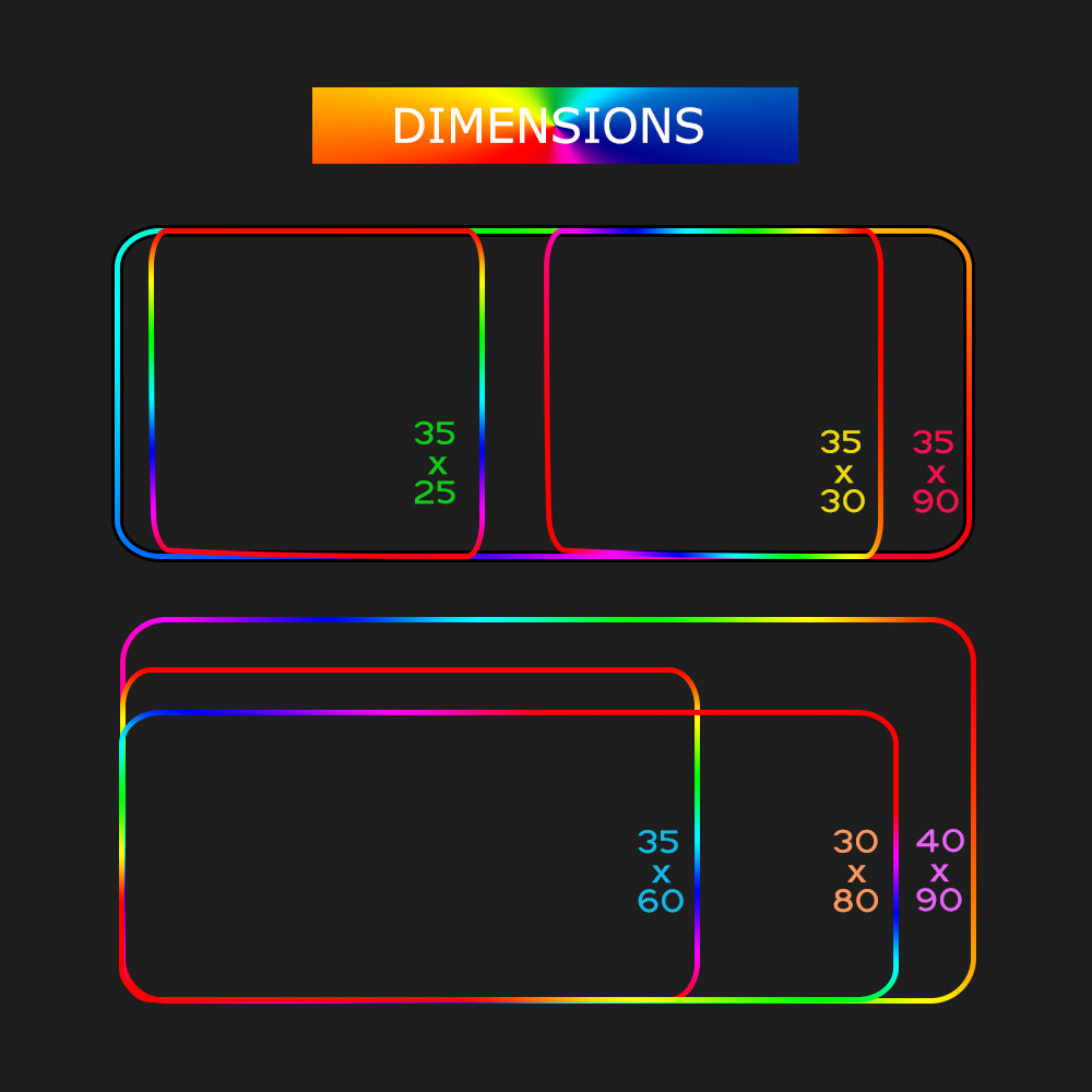 Světelná myš RGB myš LED Herní velká kancelářská podložka na stůl