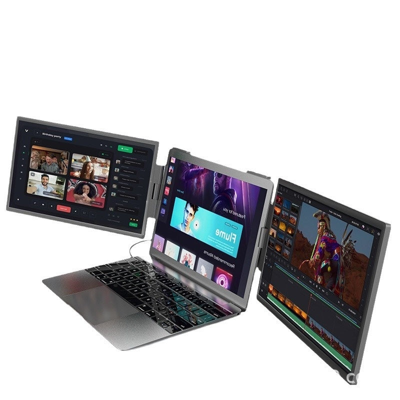 Moniteur portable double écran 14 pouces pour ordinateur portable avec écran d'extension externe mural