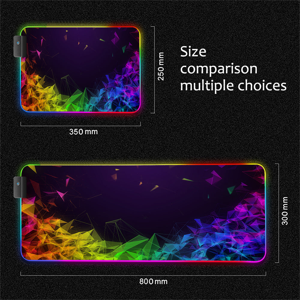 Světelná myš RGB myš LED Herní velká kancelářská podložka na stůl