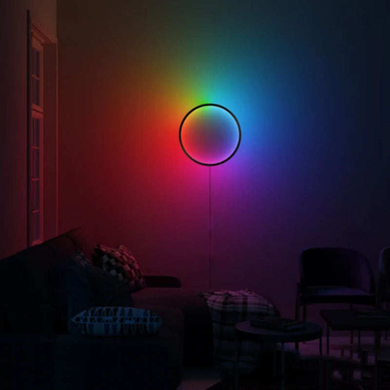 Nordic Minimalist RGB Modern LED Circular Wall Lamp