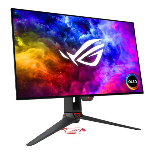 Asus 26.5" ROG Swift OLED 1440P HDR Gaming Monitor (PG27AQDM), 2560 x 1440, 0.03ms, USB, 240Hz, Heatsink, DisplayWidget, RGB Lighting, VESA *OPEN BOX*-0